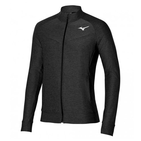 Mizuno TRAINING JACKET Куртка беговая ветрозащитная Черный - фото 275927