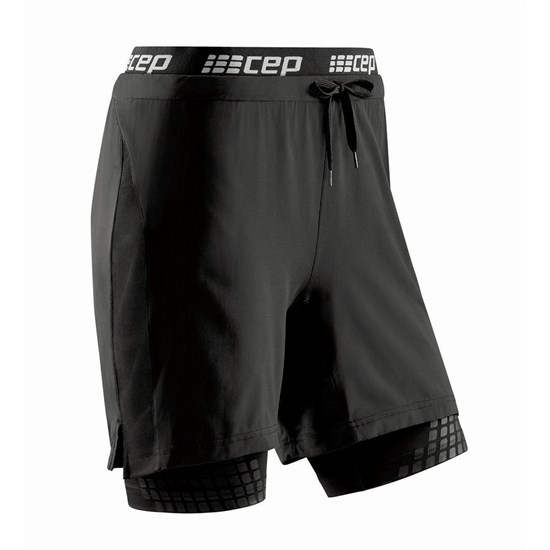 CEP TRAINING SHORTS 2IN1 (W) Компрессионные шорты 2 в 1 женские Черный - фото 276039