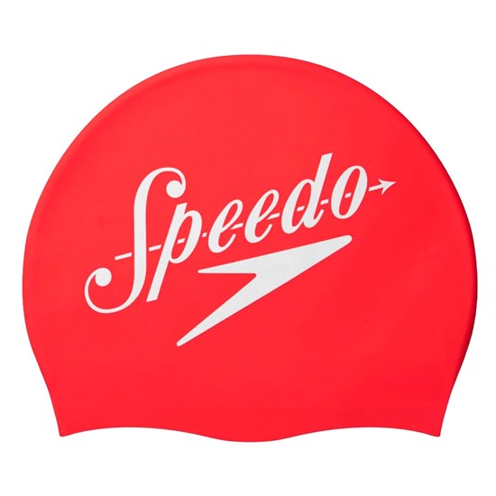 Speedo SLOGAN PRINT CAP Шапочка для плавания Красный/Белый - фото 277944