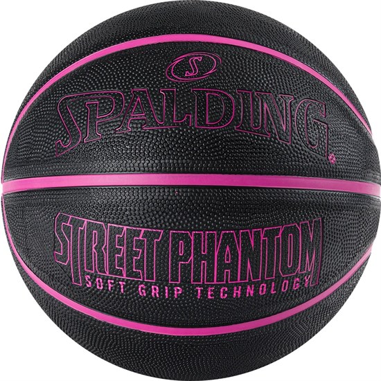 Spalding STREET PHANTOM (84385Z) Мяч баскетбольный Черный/Розовый - фото 279500