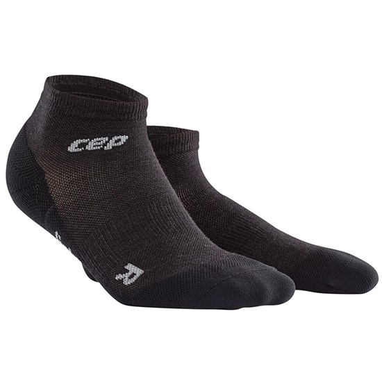 CEP DYNAMIC+ OUTDOOR LIGHT MERINO LOW CUT SOCKS (W) Компрессионные тонкие низкие носки с шерстью мериноса женские Черный - фото 279561