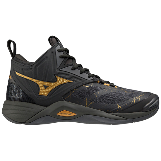 Mizuno WAVE MOMENTUM 2 MID Кроссовки волейбольные Черный/Золотой - фото 279679