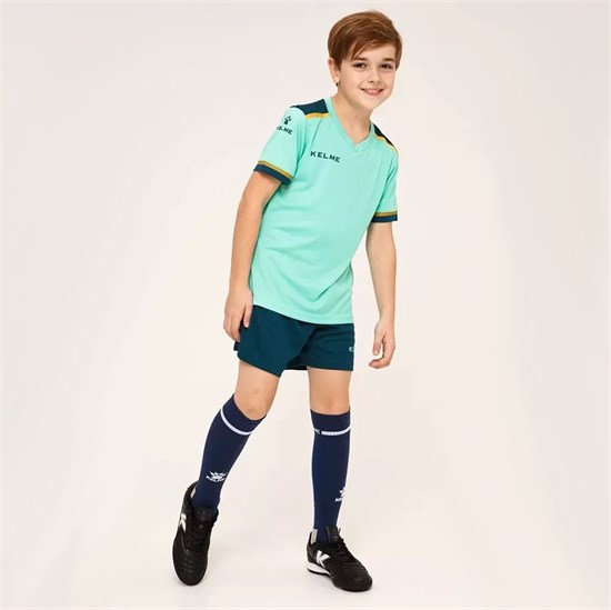 Kelme FOOTBALL SUIT KID Форма футбольная детская Белый/Синий/Золотой - фото 279961