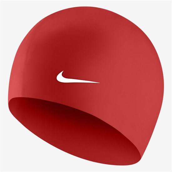 Nike SOLID SILICONE Шапочка для плавания Красный - фото 280050