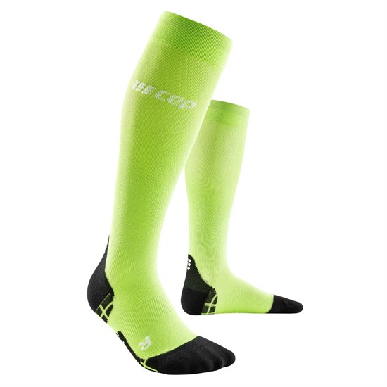 CEP ULTRALIGHT TALL COMPRESSION SOCKS Компрессионные гольфы ультратонкие Зеленый/Черный - фото 281160