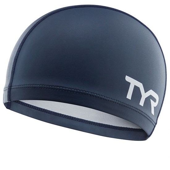 TYR SILICONE COMFORT SWIM CAP Шапочка для плавание Темно-синий/Белый - фото 282344