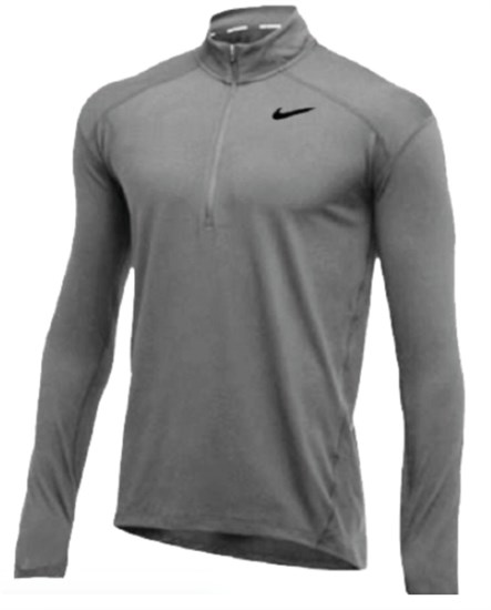 NIKE MEN'S VOLLEYBALL 1/2 ZIP TOP лонгслив волейбольный на молнии Серый - фото 282419