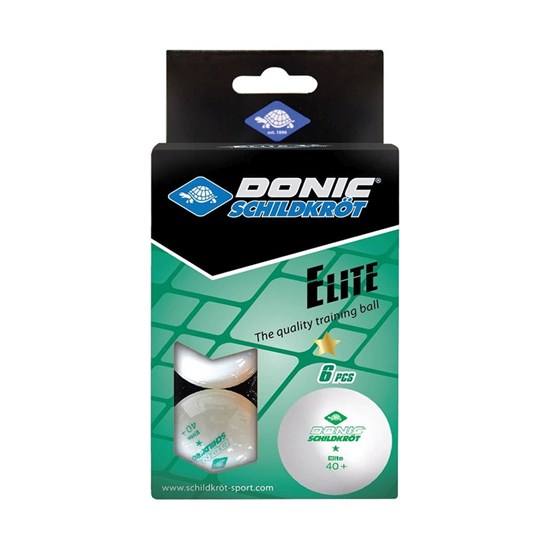 Donic ELITE 1* Мячи для настольного тенниса (6 шт) Белый - фото 284815