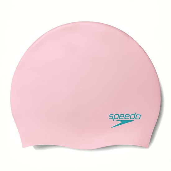 Speedo PLAIN MOULDED SILCONE CAP JR Шапочка для плавания детская Светло-розовый - фото 285287