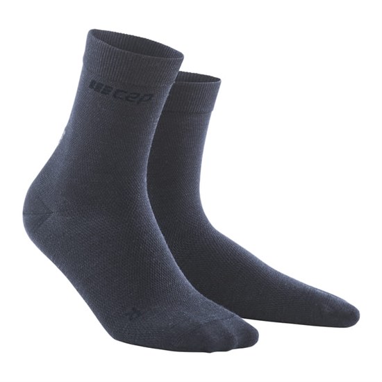 CEP ALLDAY MERINO MID CUT SOCKS (W) Компрессионные носки с шерстью мериноса для восстановления женские Темно-синий - фото 286252