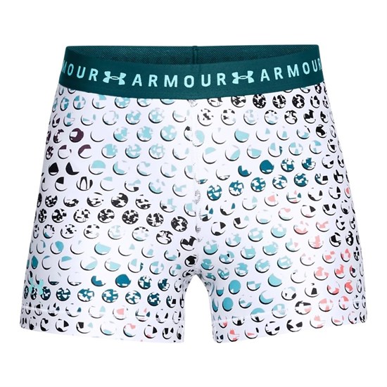 Under Armour HEATGEAR ARMOUR PRINTED SHORTY (W) Компрессионные шорты женские Белый/Голубой - фото 286878