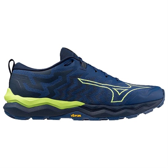 Mizuno WAVE DAICHI 8 Кроссовки беговые Темно-синий/Салатовый - фото 287581