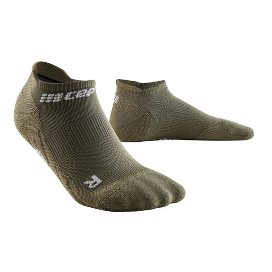 CEP THE RUN NO SHOW SOCKS 4.0 (W) Носки беговые ультракороткие женские Оливковый - фото 287736