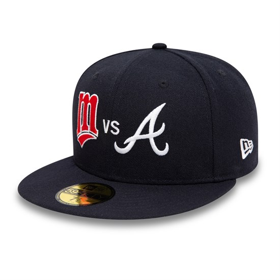 New Era 59FIFTY ATLANTA BRAVES VS MINNESOTA TWINS COOPERSTOWN Бейсболка Темно-синий/Белый/Красный - фото 287969