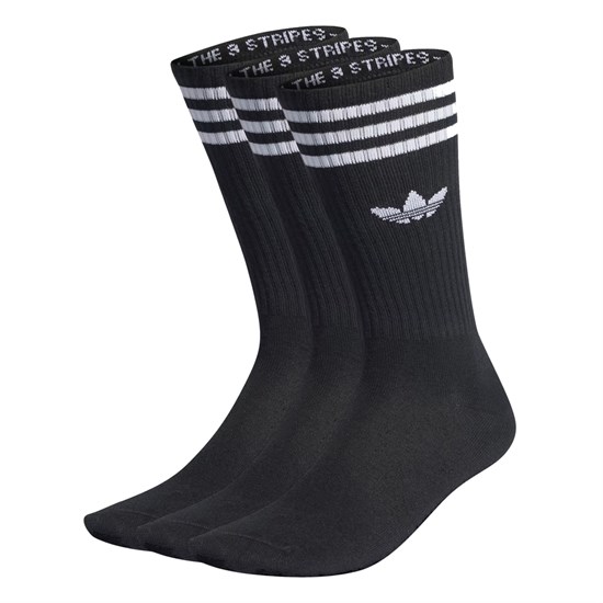 Adidas SOLID CREW SOCKS 3P Носки высокие Черный/Белый - фото 288090