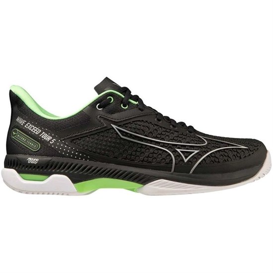 Mizuno WAVE EXCEED TOUR 5 AC Кроссовки теннисные Черный/Зеленый - фото 288390