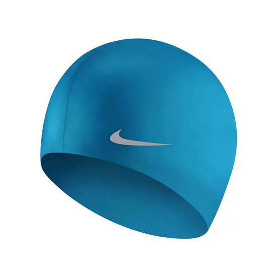 Nike SOLID SILICONE YOUTH Шапочка для плавания детская Голубой - фото 288848