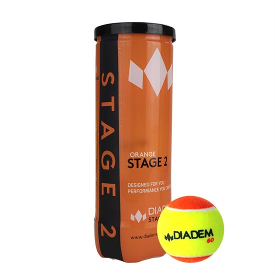 Diadem STAGE 2 ORANGE BALL Мячи для большого тенниса (3 шт) - фото 289423