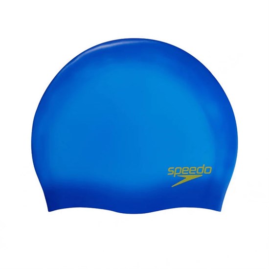 Speedo PLAIN MOULDED SILCONE CAP JUNIOR Шапочка для плавания детская Синий - фото 289471