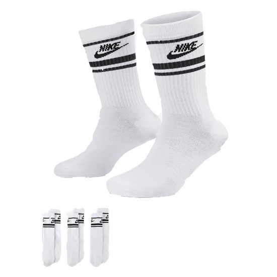 Nike SPORTSWEAR EVERYDAY ESSENTIAL Носки беговые (3 пары) Белый/Черный - фото 290037