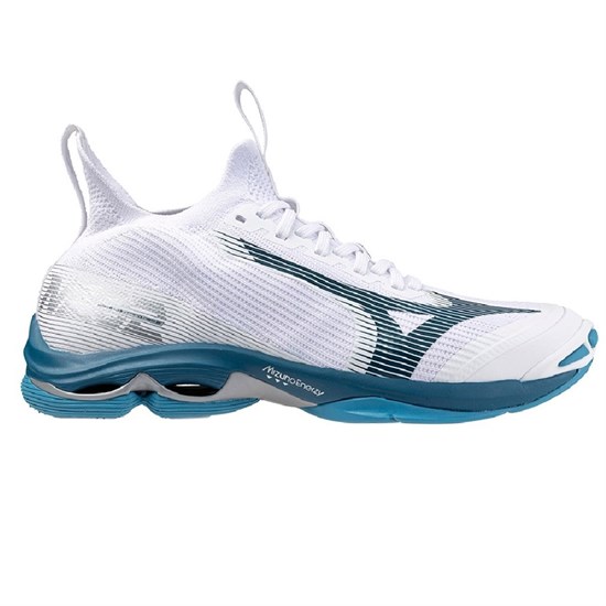 Mizuno WAVE LIGHTNING NEO 2 Кроссовки волейбольные Белый/Голубой - фото 290933