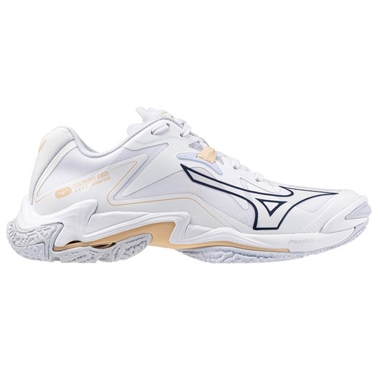 Mizuno WAVE LIGHTNING Z8 (W) Кроссовки волейбольные женские Белый/Темно-синий - фото 290943