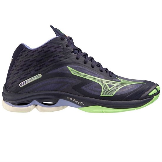 Mizuno WAVE LIGHTNING Z7 MID Кроссовки волейбольные Темно-синий/Зеленый - фото 290967