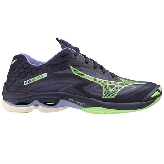 Mizuno WAVE LIGHTNING Z7 Кроссовки волейбольные Темно-синий/Зеленый - фото 290983