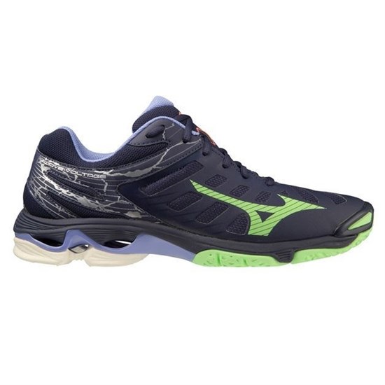 Mizuno WAVE VOLTAGE Кроссовки волейбольные Темно-синий/Зеленый - фото 290986