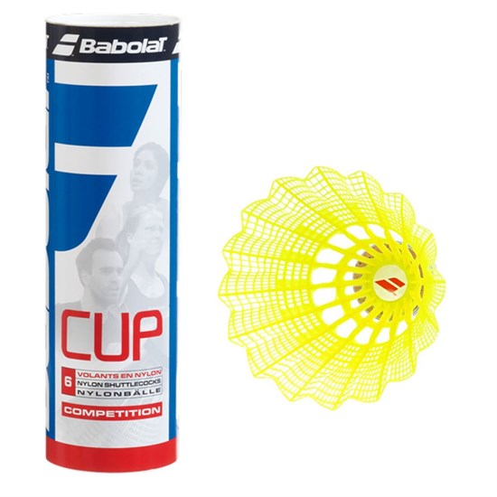 Babolat NYLON CUP Воланы для бадминтона (6 шт) Желтый - фото 291453