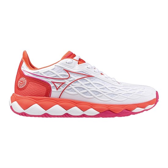 Mizuno WAVE ENFORCE TOUR AC (W) Кроссовки теннисные женские Белый/Розовый - фото 291795