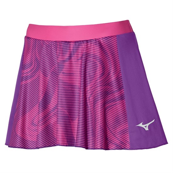 Mizuno CHARGE PRINTED FLYING SKIRT (W) Юбка-шорты теннисные женские Розовый - фото 291868