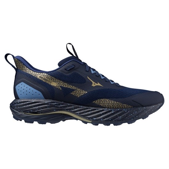 Mizuno WAVE RIDER TT 2 Кроссовки беговые Темно-синий/Золотой - фото 293961