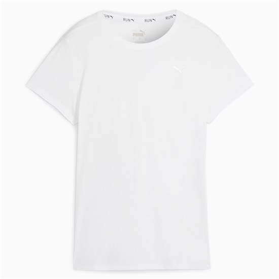 Puma RUN GRAPHIC TRAINING TEE (W) Футболка беговая женская Белый - фото 294036