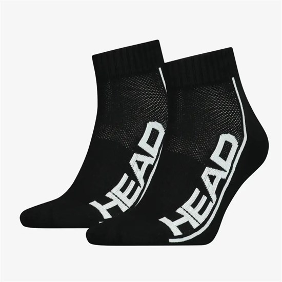 Head TENNIS 2P STRIPE QUARTER Носки теннисные (2 пары) Черный/Белый - фото 294868