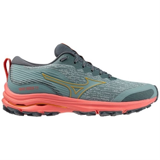 Mizuno WAVE RIDER TT (W) Кроссовки беговые женские Зеленый/Желтый - фото 295008