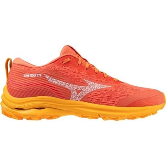 Mizuno WAVE RIDER GTX (W) Кроссовки беговые женские Оранжевый - фото 295022