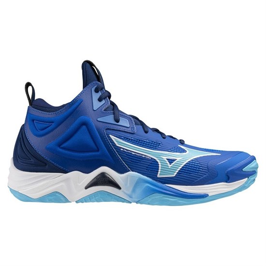 Mizuno WAVE MOMENTUM 3 MID Кроссовки волейбольные Синий/Голубой - фото 295378