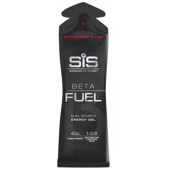 SiS BETA FUEL ENERGY GEL Гель высокоуглеводный энергетический 60 мл Клубника и лайм - фото 295863