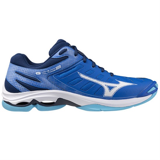 Mizuno WAVE VOLTAGE 2 Кроссовки волейбольные Синий/Белый - фото 296830