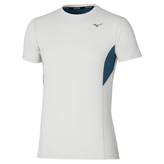 Mizuno DRYAEROFLOW TEE "NIMBUS CLOUD" Футболка беговая Белый/Голубой - фото 296838