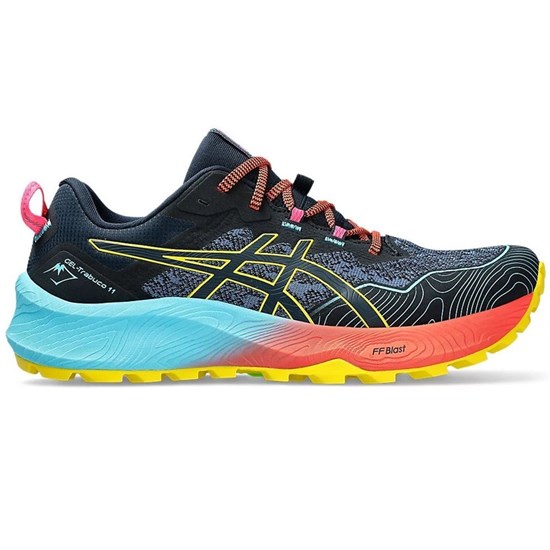 Asics GEL-TRABUCO 11 Кроссовки беговые Черный/Голубой/Оранжевый - фото 297075