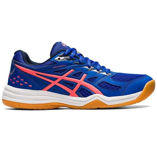 Asics UPCOURT 4 (W) Кроссовки волейбольные женские Синий/Розовый - фото 297153