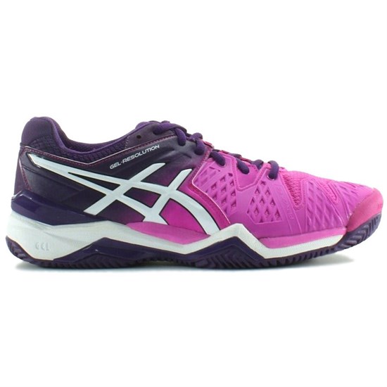 Asics GEL-RESOLUTION 6 (W) Кроссовки теннисные женские Розовый/Белый/Фиолетовый - фото 297154