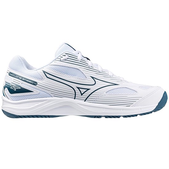 Mizuno CYCLONE SPEED 4 Кроссовки волейбольные Белый/Темно-синий - фото 298031