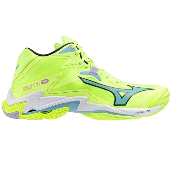 Mizuno WAVE LIGHTNING Z8 MID Кроссовки волейбольные Зеленый/Голубой - фото 298057