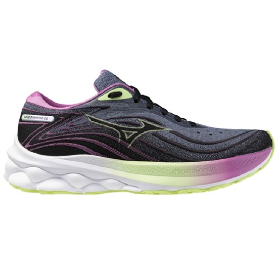 Mizuno WAVE SKYRISE 5 ROXY (W) Кроссовки беговые женские Серый/Розовый/Зеленый - фото 298307