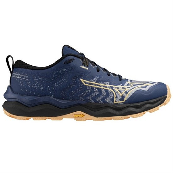 Mizuno WAVE DAICHI 8 (W) Кроссовки беговые женские Темно-синий/Желтый - фото 298322