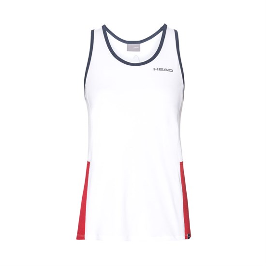 Head CLUB TANK TOP (W) Майка теннисная женская Белый/Черный/Красный - фото 298675