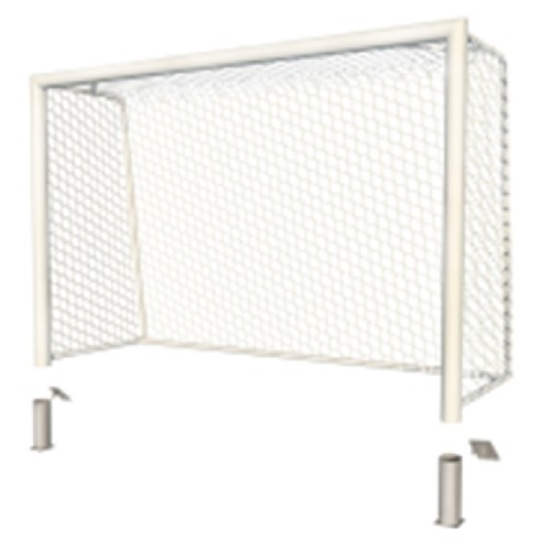 Sportwerk SpW-AG-300-2P Ворота для мини-футбола, стационарные, алюминиевые 3 х 2 х 1 м - фото 298861